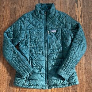 Women's Patagonia Short Radalie Insulated Down Jacket Size M Green